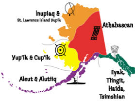 tribal map of Alaskan natives