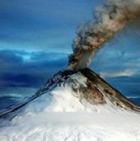 Augustine volcano in Alaska