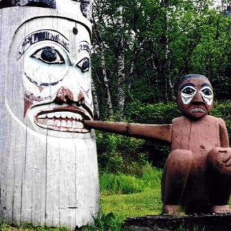 Tlingit  indian display