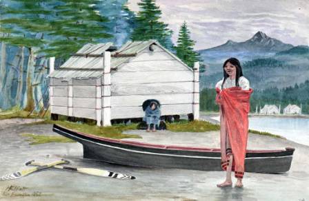 Henry Elliott Alaska themed watercolor painting
