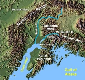 susitina river in Alaska